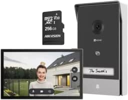Kit Videoporteiro HP7 2K com Tela 7' Bivolt IP65 + Cartão de Memória 256GB – Segurança Residencial com Alta Definição e Armazenamento Ampliado