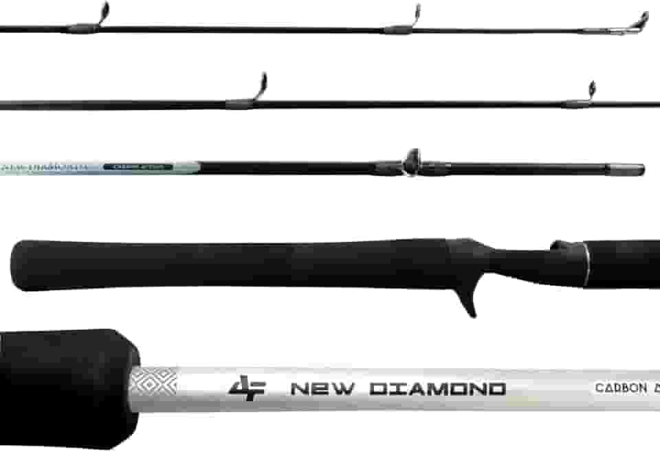 Albatroz New Diamond C562M, Vara de Pesca em Fibra de Carbono, 1,68m, 2 Partes, Ação Média