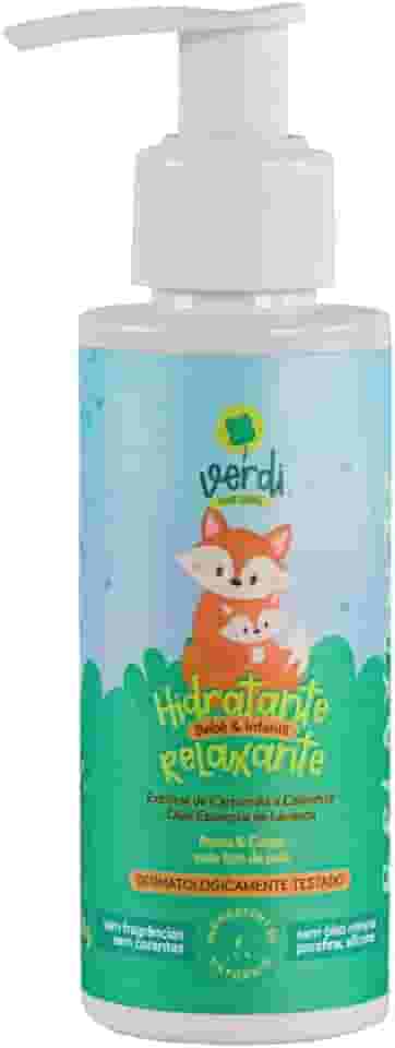 Loção Hidratante Relaxante Corpo Rosto Vegano Ingredientes Naturais Bebê Infantil Verdi Natural