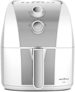 Fritadeira Air Fryer Britânia 5,5 L Revestimento Redstone BAF52 1500W Branco com Inox 127V
