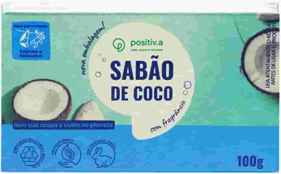 Sabão de Coco em Barra 100g Vegano Sem Fragrância - positiv.a eco