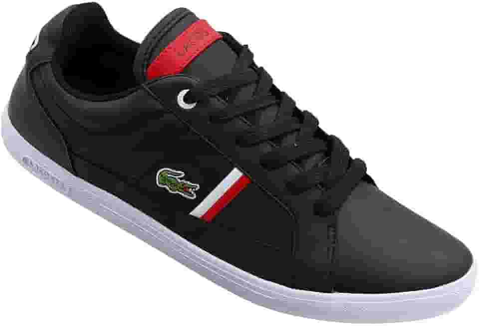 Tênis Casual Lacoste Europa Logo Masculino Preto+Branco 38
