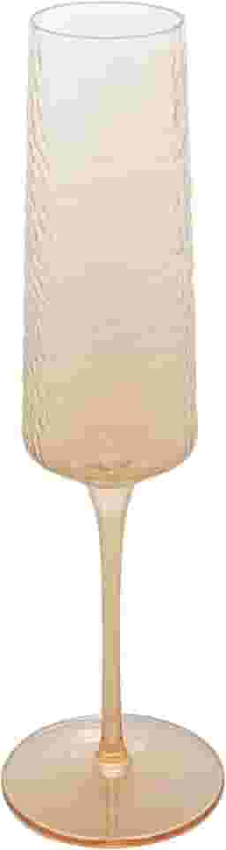 LYOR - Taça de Champagne de Cristal Ecológico Martelado Petra Âmbar Metalizado 300ml