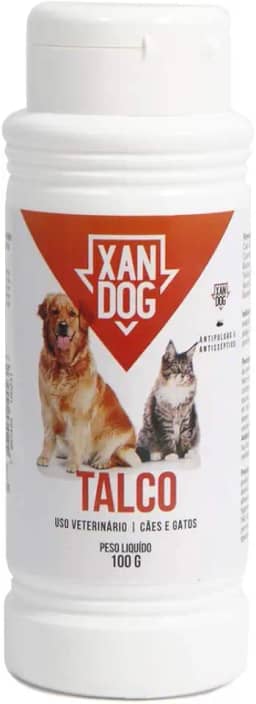 Talco Antipulgas e Antisséptico Xandog Centagro 100g