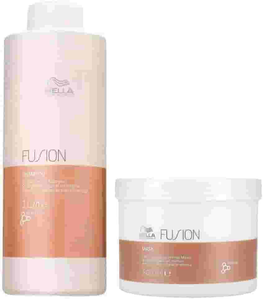 Kit Wella Fusion Intense Repair Shampoo 1 L e Máscara 500ml