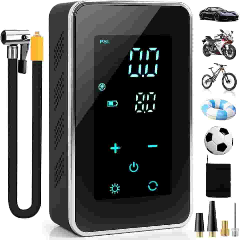 Recarregavel Inteligente Inflador, Pneu Inflador Inteligente Digital com LED, Compressor de Ar Portatil, Bomba de Encher Pneu, Compressor de Ar Portatil Automotivo