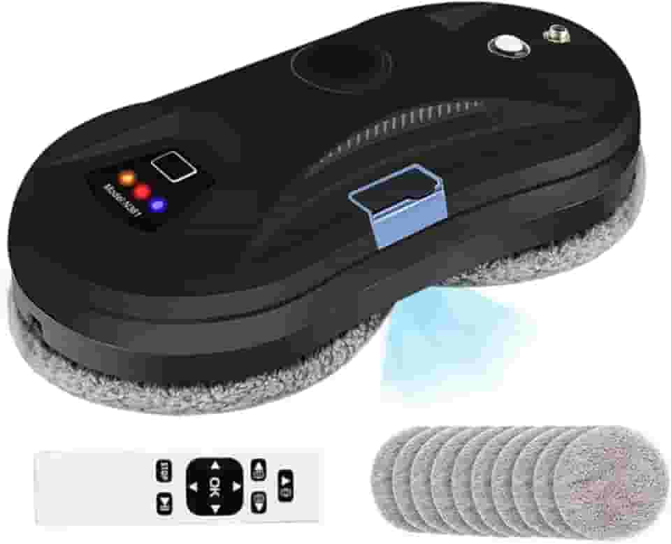 YTK Robô limpador de janelas ultrassônico 5600PA para limpeza automática de vidro de água, limpador de robô inteligente, aspirador de pó de janela com janelas de controle/azulejos/porta de classe para