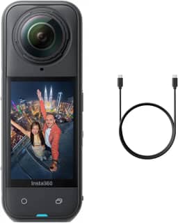 Insta360 X5 – Câmera de ação 8K 360° à prova d'água, com pouca luz, efeito de bastão de selfie invisível, lente robusta e substituível, bateria de 3 horas, protetor de vento embutido, estabilização