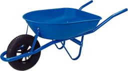 Carrinho de Mão Tramontina Com Caçamba Rasa Plástica Azul 50 L, Braço Metálico E Pneu Com Câmara