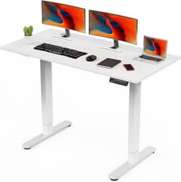 Flexi~Spot Mesa com Regulagem de Altura, Ajustavel com Motor 3 Botões de Memória Escrivaninha Computador com Mesa Gamer,120X60 CM
