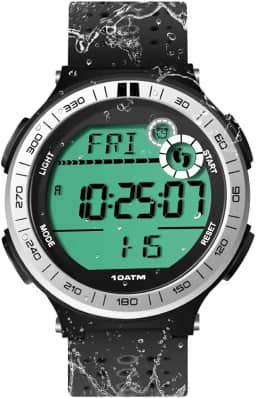 Relógio Esportivo à Prova d'água de 10 Atmosferas, Relógio Natação, Relógio Mergulho com Pedômetro, Cronômetro de Volta, Despertador, Calendário, Luz de Fundo, Formato de 12 ou 24 Horas