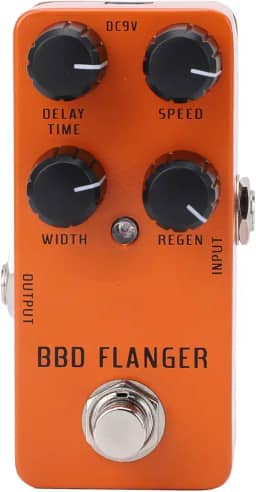 RiToEasysports Pedal Flanger Analógico para Guitarra Elétrica, Mini Portátil, True Bypass, Liga de Alumínio, Qualidade Sólida, Apresentações Ao Ar Livre