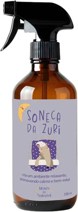 Home Spray Soneca da Zuri – Aromaterapia Infantil para Sono Reparador e Relaxamento – Fragrância 100% Natural com Lavanda e Bergamota