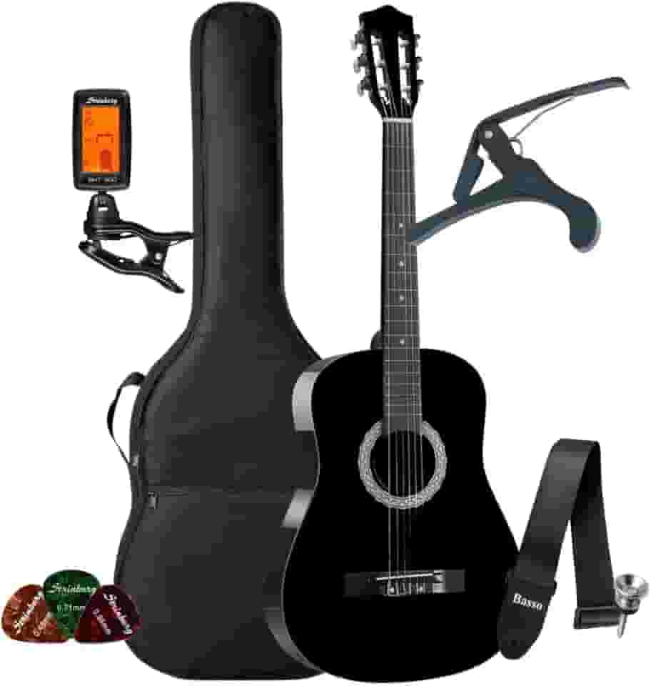Kit Violão Acústico Bravo An100 Iniciante Nylon Clássico + Acessórios (Black)
