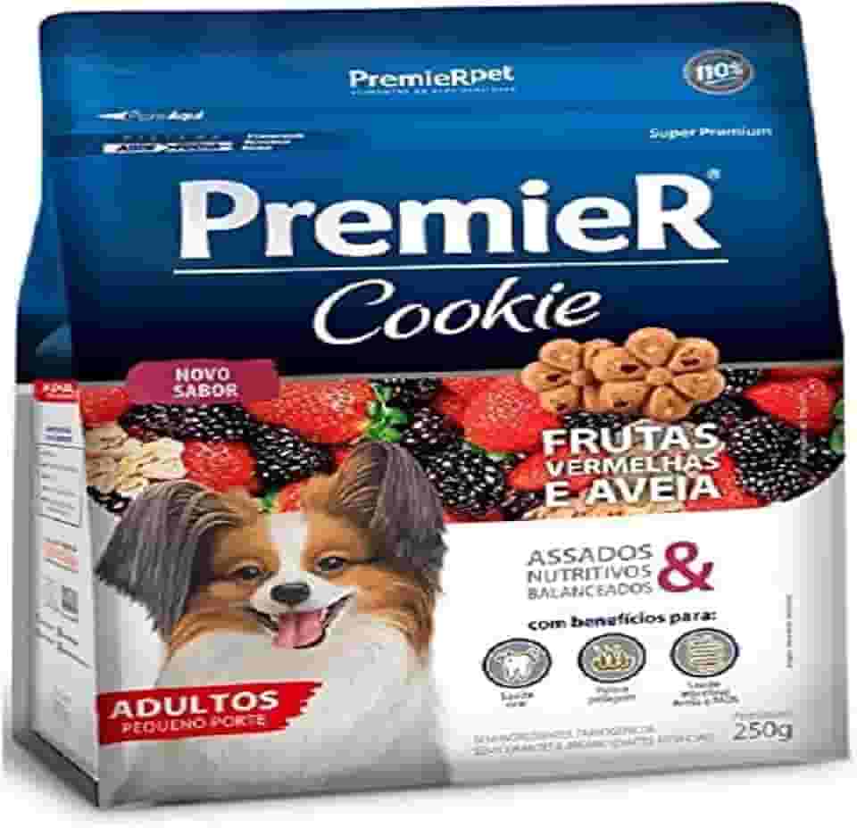PREMIER COOKIE Biscoito Para Cães Adultos De Pequeno Porte - Sabor Frutas Vermelhas E Aveia - 250G