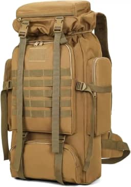 Mochila Militar Tática de Camping, 80L, Impermeável, para Trilha e Cargueira, com Alças Ajustáveis