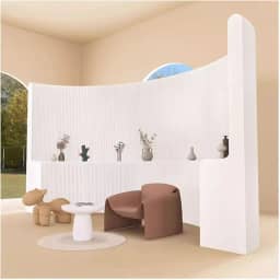 Biombos e Divisórias Divisor Dobrável Da Sala Interna Da Divisória Da Tela Da Privacidade Com Prateleiras De Armazenamento, Tela Do Painel De Papel Engrossado Para Casa E Escritório(White,2~3mx2m)