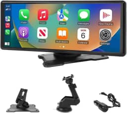 10,26' Central Multimídia Automotiva, Automotive Central Multimídia, Central Multimídia Portátil, Compatível com CarPlay e Android Auto, Central Multimidia, Central Multimídia Tela para Carro