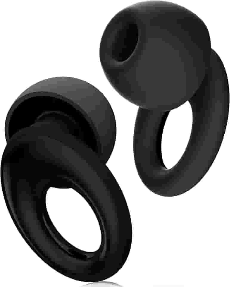 Tampões de ouvido de silicone reutilizáveis para dormir, cancelamento de ruído de 30 dB, proteção de ouvido para trabalho, estudo, viagens, shows e foco, ajuste confortável com 4 tamanhos de pontas