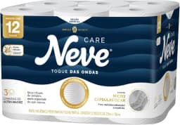 Papel Higiênico Neve Toque das Ondas Folha Tripla 12 rolos 20M