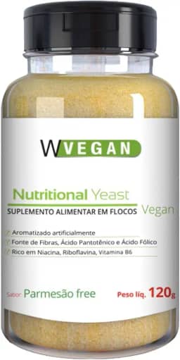 W Vegan Nutritional Yeast Flocos Sabor Parmesão Free 120G