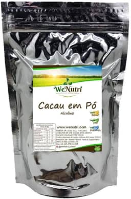 Cacau Alcalino em Pó 100% (ph 7,2) 1kg Wenutri