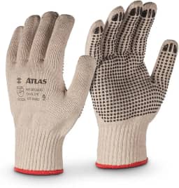 Atlas - Luva de Proteção em Algodão com Palma Pigmentada com Pontos em PVC, Tamanho Médio