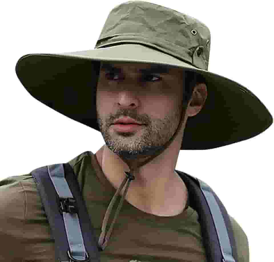 Chapéu de sol, Moniss Chapéu de sol de aba larga proteção UV chapéu de balde dobrável para pesca caminhada acampamento 12 cm aba