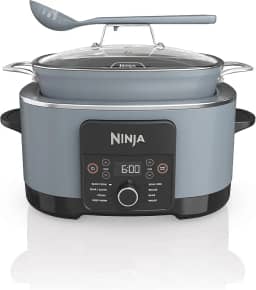 Ninja MC1001 Foodi PossibleCooker PRO 8.5 Quart Multi-Cooker, with 8-in-1 Slow Cooker, Dutch Oven, Steamer & More, Glass Lid & Integrated Spoon, Nonstick, Oven Safe Pot to 500°F, Sea Salt Gray