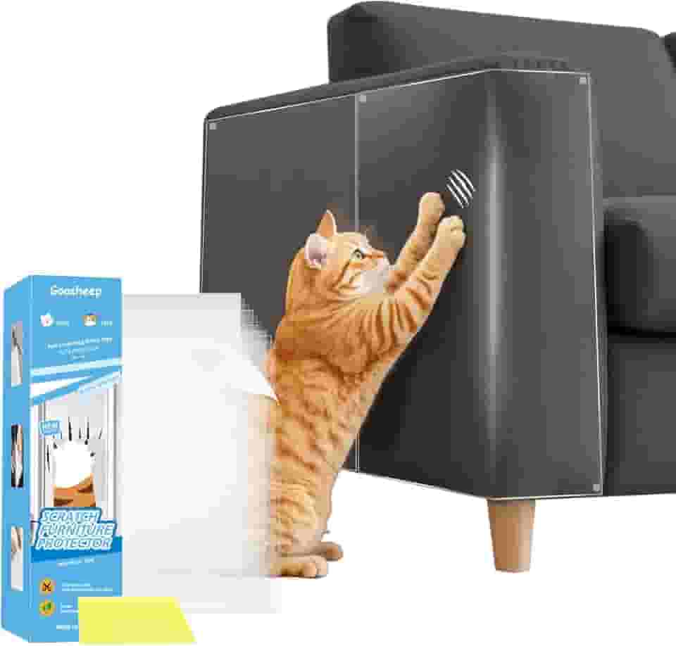 Goosheep Protetor de porta contra arranhões de porta para cães e cães, protetor de porta contra arranhões para animais de estimação, protetor de sofá de garras de gato, transparente (29 x 43 cm) * 10