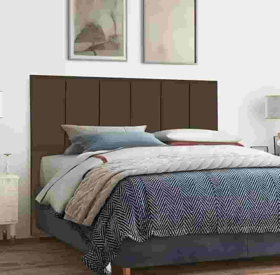 Cabeceira de Cama box com pé (King 1,95) - Vários Modelos e Cores (Marrom, Dubai)