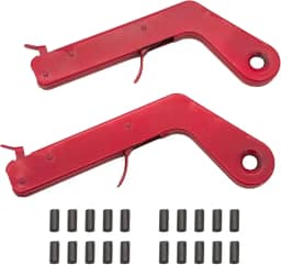 Gutimore Pistol Rock Style Flint Striker 2 peças com 20 pederneiras, atacador de soldagem, ataque de fogão de acampamento, acendedor de tocha, acendedor de faísca, para soldagem e corte