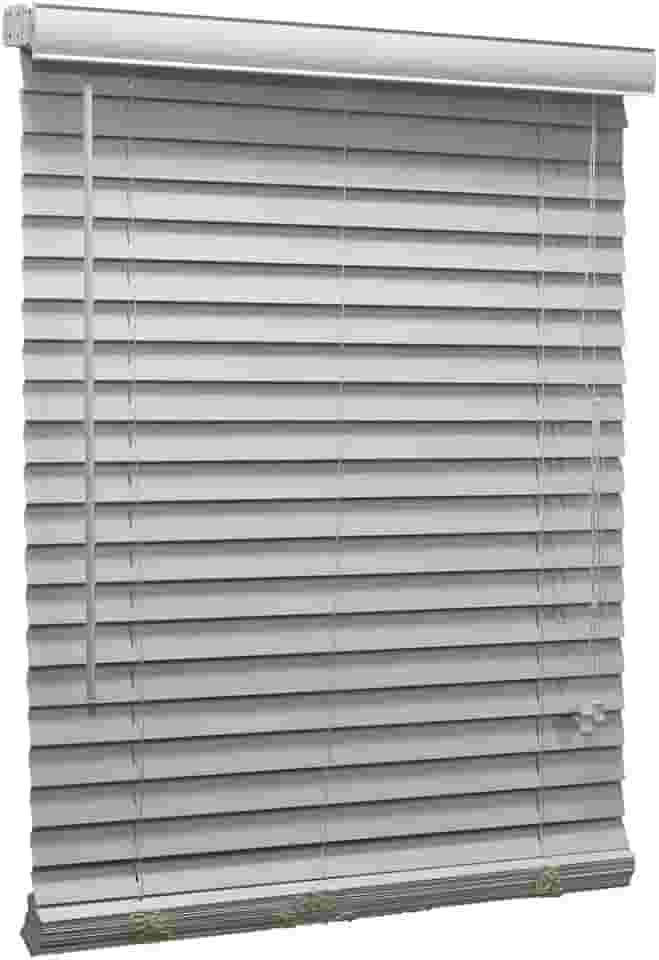 Persiana Horizontal Pvc 50mm Forest Branca 60 (L) X 160 (A) C/Bandô 0,60 x 1,60 Tipo Madeira - Luxo