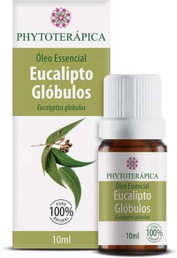 PHYTOTERAPICA- Óleo Essencial Eucalipto Globulus - Para Difusor, Massagem e Aromaterapia - Estimula a mente, renova energia, ativa concentração e foco - 100% Puro e Natural -Herbal e refrescante, 10ml