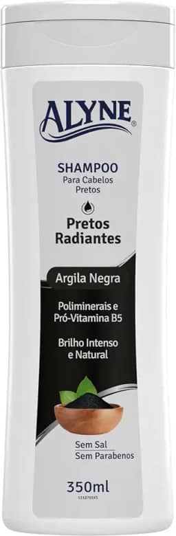 Alyne, Shampoo para cabelos, Pretos Radiantes, 350 ml, Preto