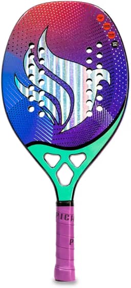 Raquete Beach Tennis Carbono 3K | Pichau Hawaiian Waves + Capa Protetora | 12 Meses de Garantia