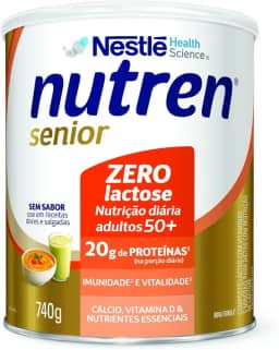 Nutren Complemento Alimentar Senior Sem Sabor Zero Lactose 740G