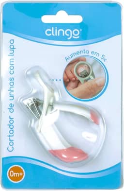 Cortador de unha com lupa - Clingo, Clingo, Rosa