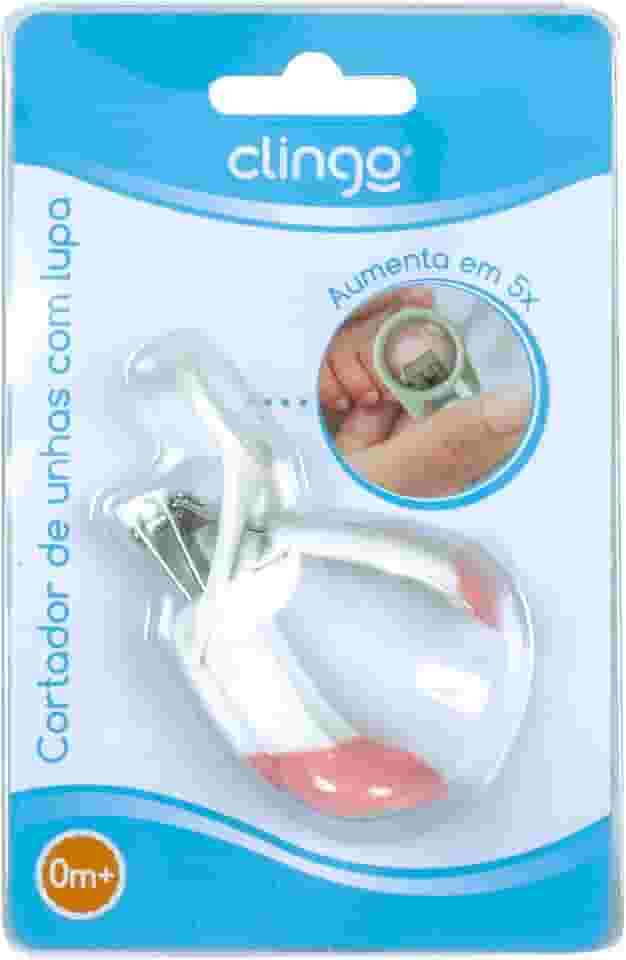 Cortador de unha com lupa - Clingo, Clingo, Rosa