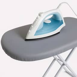 Forro Térmico Premium Para Tábua de Passar Metalizado 120 x 45 cm Com Proteção Térmica e Ajuste Universal Cinza