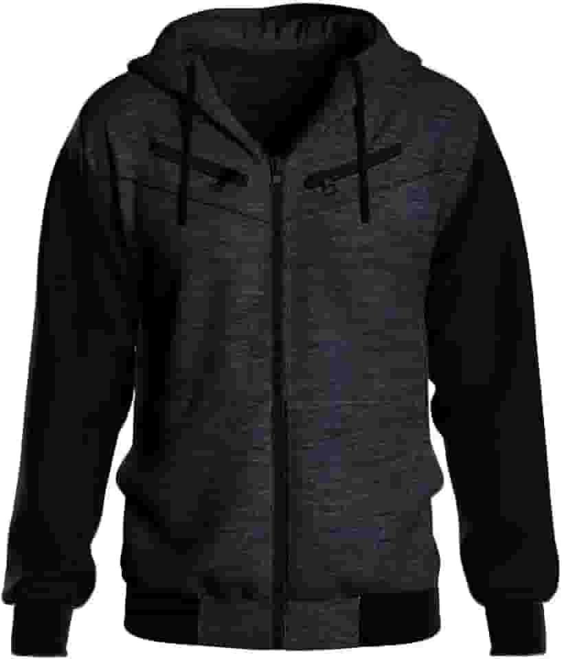 Jaqueta de Moletom Relaxado com Ziper Masculina