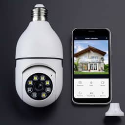 Câmera Segurança IP Lâmpada WiFi Full HD 1080p com Visão Noturna Infravermelho 1080P, Yoosee, Bivolt, Detecção de Movimento, Áudio Bidirecional, Prova D'água Giratória