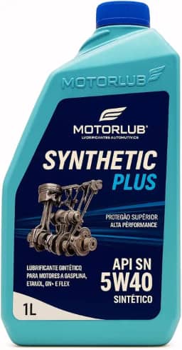 Oleo De Motor 5W40 Sintético Api Sn Lubrificante Plus 1 Litro