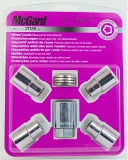 Parafuso Antifurto Mcgard original Kit de Roda c/porca chave segredo importado contra roubo e remoção resistente cromado homologado montadoras (21156)