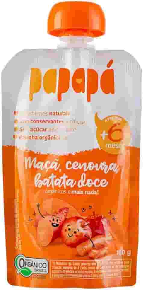 Papinha Orgânica Maçã, Cenoura e Batata Doce 100g - Papapá