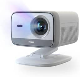 Philips Projetor Neopix 444 4K resolução nativa 1080p 500 lúmens, som estéreo ANSI, 10W, foco automático, cabo HDMI Keystone para USB-C incluído branco