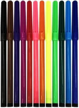 Caneta Hidrográfica, Kids, 12 Cores, Make+, Estojo