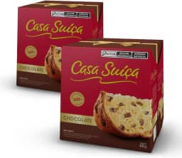 2 Panetones Casa Suíça Chocolate, Chocotone 400g