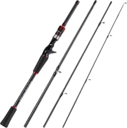 Varas de pesca Sougayilang Casting, guias de qualidade, varas de carbono de 24 toneladas para casting e spinning - duas peças