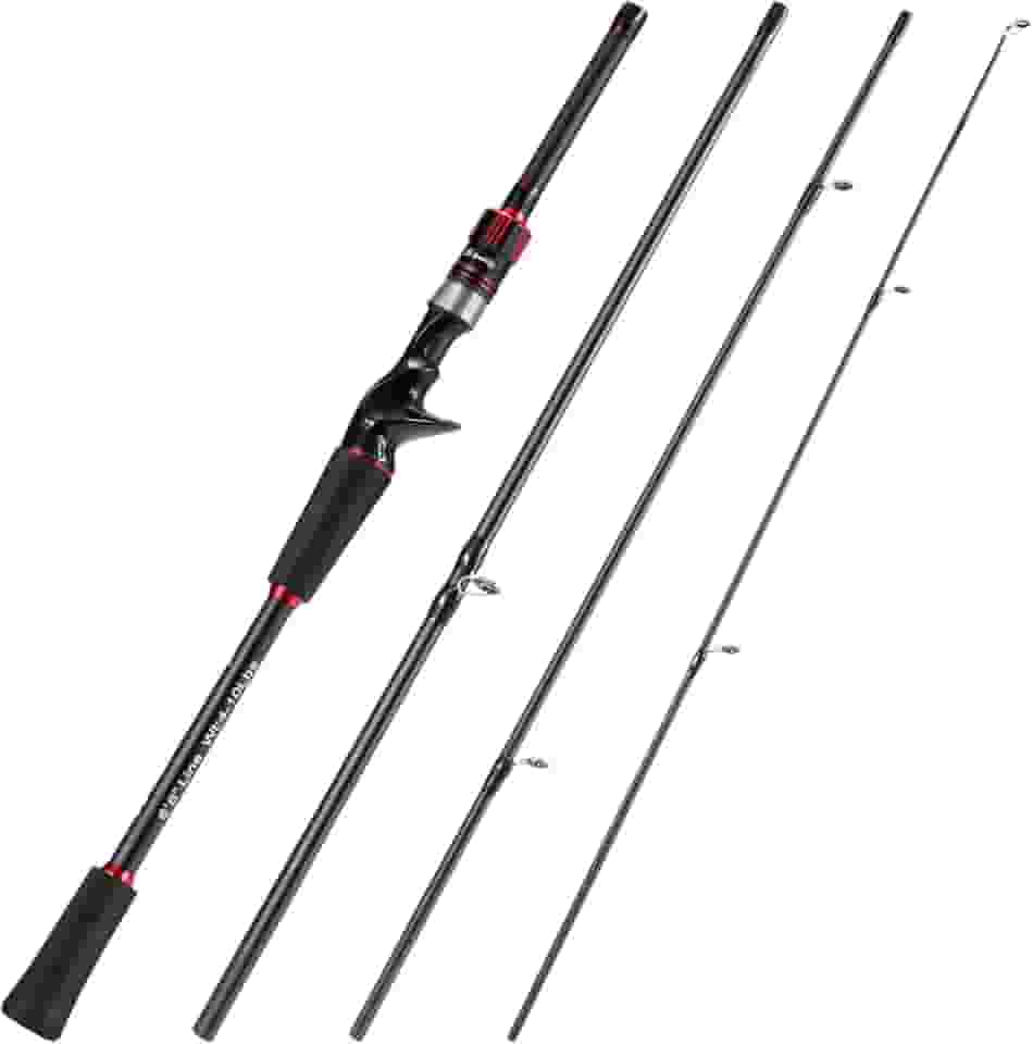 Varas de pesca Sougayilang Casting, guias de qualidade, varas de carbono de 24 toneladas para casting e spinning - duas peças